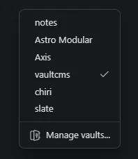 vault-nickname - vault picker with nicknames